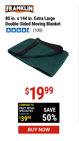 80 in. x 144 in. Extra Large Double Sided
                                                      Moving Blanket