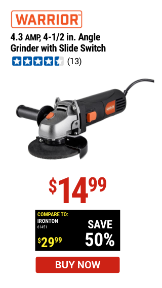 4.3 AMP, 4-1/2 in. Angle Grinder with Slide
                                                      Switch