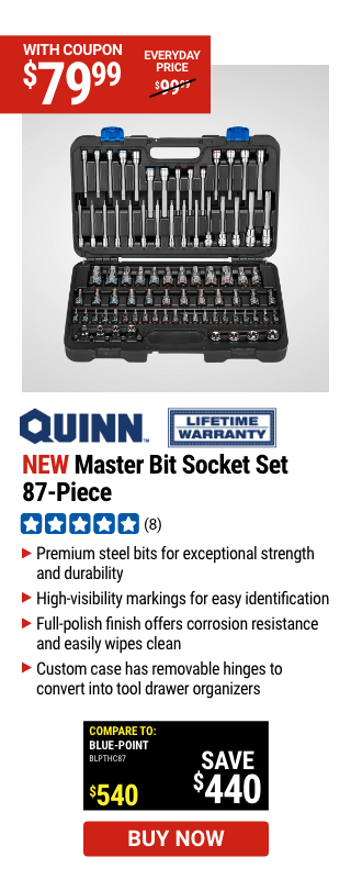 20% OFF ALL QUINN HAND TOOLS! - Harbor Freight