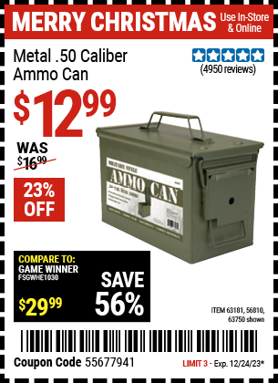HFT: Metal 0.50 Caliber Ammo Can