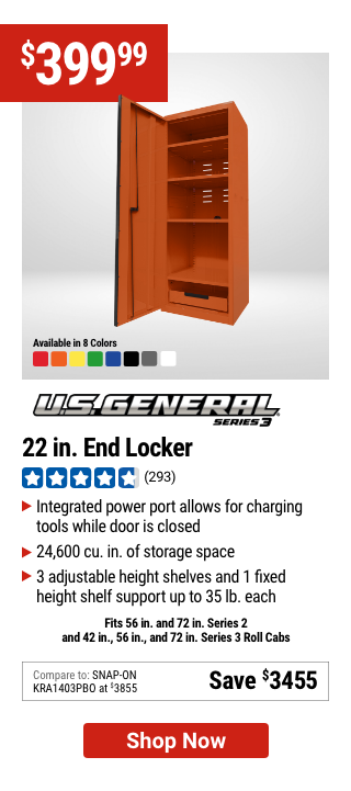 U.S. GENERAL 22 in. End Locker, Series 3