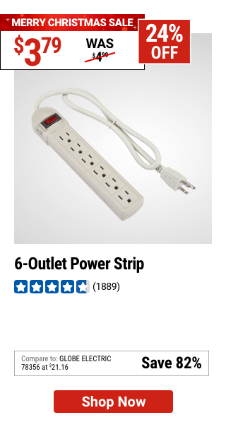 HFT 6 Outlet Power Strip