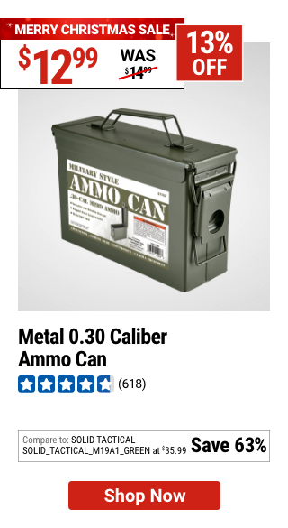 Metal 0.30 Caliber Ammo Can