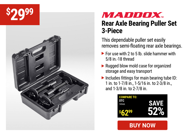 MADDOX: Rear Axle Bearing Puller Set, 3-Piece