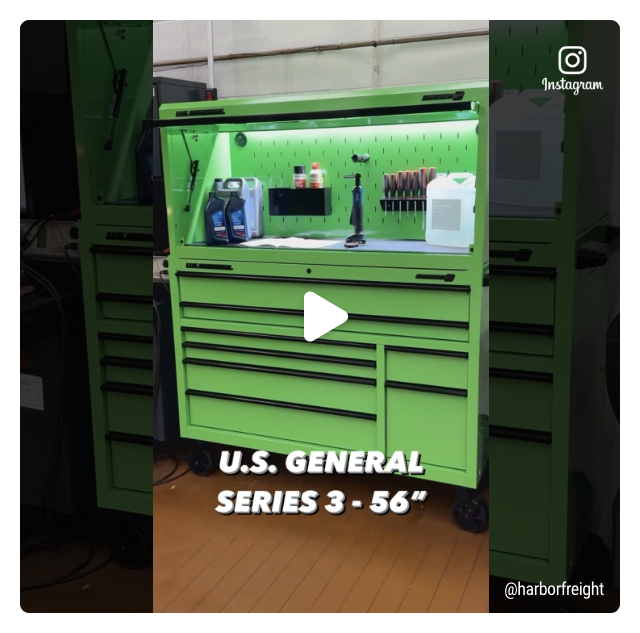 U.S. GENERAL: 56 in. x 22 in. Work Center Hutch - video