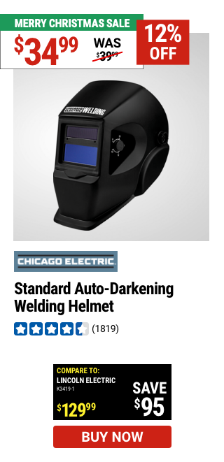 CHICAGO ELECTRIC WELDING: Standard Auto-Darkening Welding Helmet