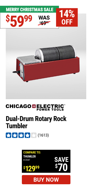 CHICAGO ELECTRIC POWER TOOLS: Dual Drum Rotary Rock Tumbler