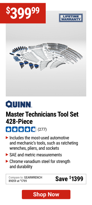 QUINN Master Technicians Tool Set, 428-Piece