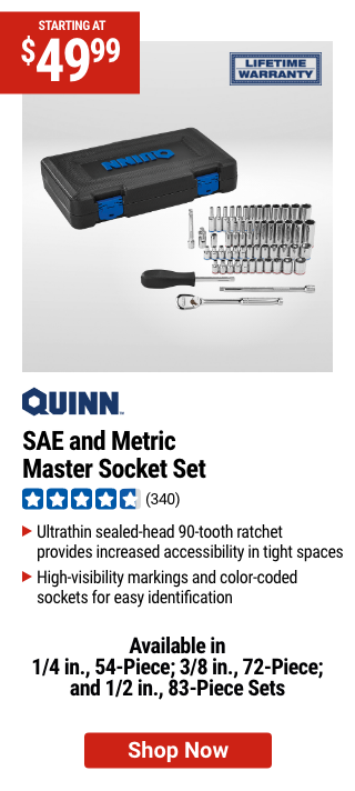 QUINN SAE and Metric Master Socket Set