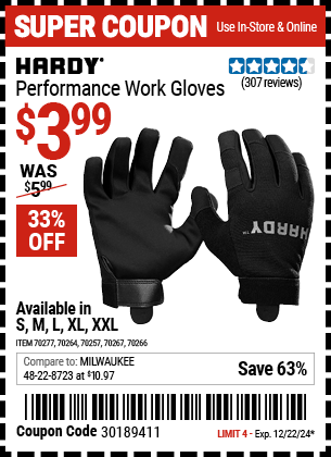 HARDY Performance Work Gloves