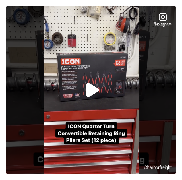 ICON: Quarter-Turn Convertible Retaining-Ring Pliers Set, 6-Piece - video