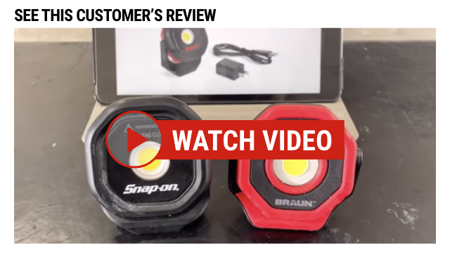 BRAUN: 750 Lumen Rechargeable Ultra-Compact Magnetic LED Floodlight, Blue - video