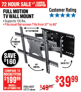 View 37 in. to 80 in. Full-Motion TV Wall Mount