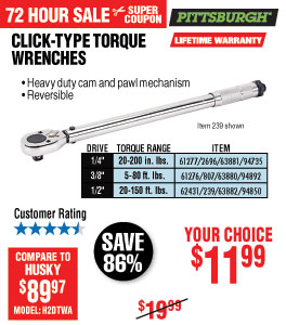 View 1/2 in. Drive Click Type Torque Wrench