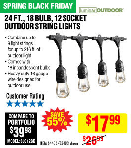 View 24 Ft. 12 Bulb Outdoor String Lights