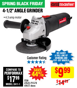 View 4-1/2 in. 4.3 Amp Angle Grinder
