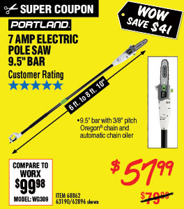 9.5 In. 7 Amp Electric Pole Saw