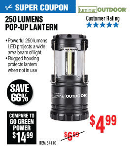 View 250 Lumen Compact Pop-Up Lantern