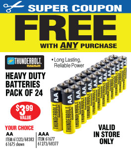 AQ-1 Free YC 24pc AA or AAA HD Battery w/Any Purch