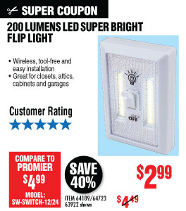 View 200 Lumen LED Super Bright Flip Light