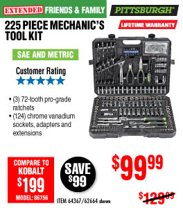 225 Pc Mechanic's Tool Kit