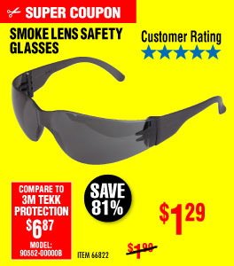 View UV Safety Glasses with Smoke Lenses