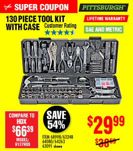 View 130 Pc Tool Set with Case