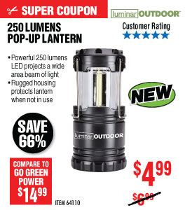 View 250 Lumen Compact Pop-Up Lantern