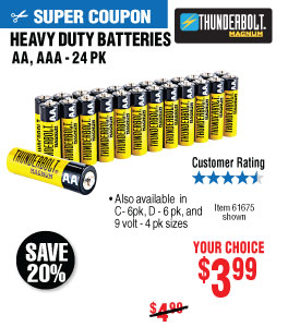 View C Heavy Duty Batteries 6 Pk