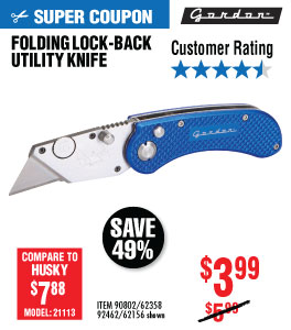 View Folding Lock-Back Utility Knife