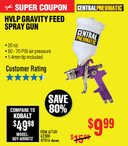 View 20 fl. oz. HVLP Gravity Feed Air Spray Gun