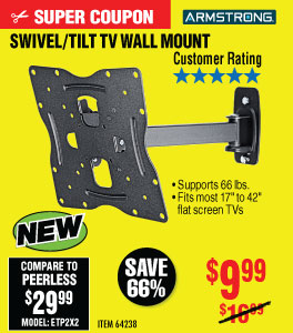 View 17 in. to 42 in. Swivel/Tilt TV Wall Mount - Small TV