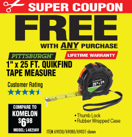 View 25 ft. x 1 in. QuikFind Tape Measure with ABS Casing