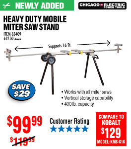 Heavy Duty Mobile Miter Saw Stand