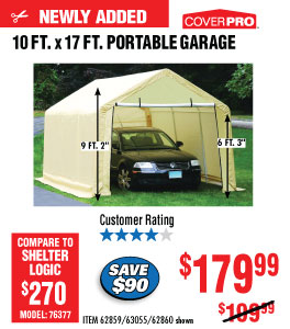 View 10 ft. x 17 ft. Portable Garage