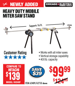 View Heavy Duty Mobile Miter Saw Stand