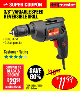 3/8 in. Variable Speed Reversible Drill