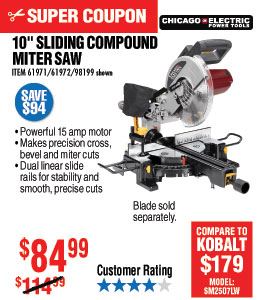 10 in. Sliding Compound Miter Saw