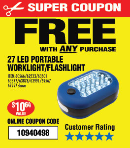 27 LED Portable Worklight/Flashlight