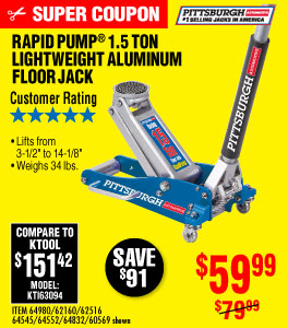 1.5 Ton Aluminum Racing Floor Jack with RapidPumpR