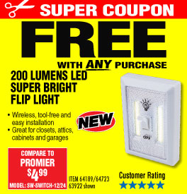 200 Lumen LED Super Bright Flip Light