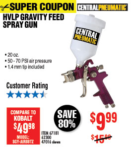 20 fl. oz. HVLP Gravity Feed Air Spray Gun