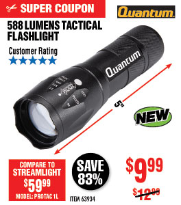 588 Lumen Tactical Flashlight