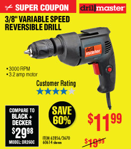 3/8 in. Variable Speed Reversible Drill