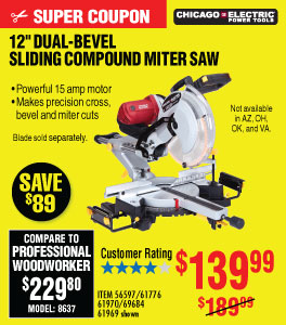 12 in. Dual-Bevel Sliding Compound Miter Saw With Laser Guide System
