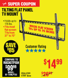 Large Tilt Flat Panel TV Mount