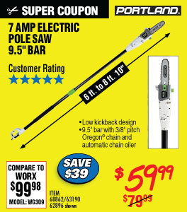 View 9.5 In. 7 Amp Electric Pole Saw