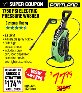 View 1750 PSI 1.3 GPM Electric Pressure Washer