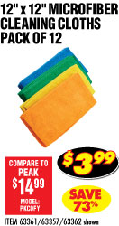 View Microfiber Cleaning Cloth 12x12 12 Pk.