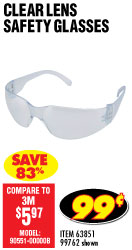 View Safety Glasses with Clear Lenses
